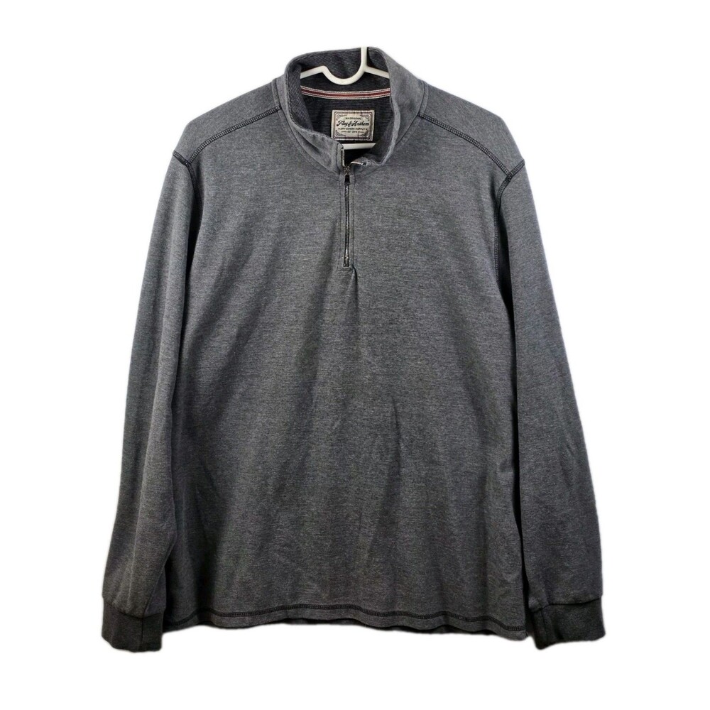 Flag & Anthem Mens XXL Dark Grey 1/4‎ Zip Pullover